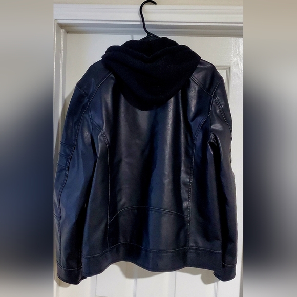 Leather hoddie Jacket - Picture 3 of 3
